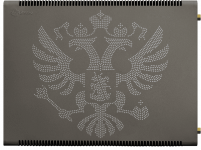 Радиатор Sereno SLK-S в:64,5 х д:85 х г:7,5 см RAL7039 BP - боковое правое (3/4") Герб Серебристый